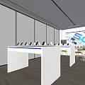 Modern Mobile Phone Store Mobile Phone Experience Store Digital Store Mobile Phone Accessories Store Display Cabinet Zhongdao Display Desk 3d model
