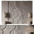 Modern Decorative Wall Hanging With Natural Stone Texture And Minimalist Design Elements 3d model
