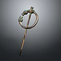 Decorative Metal Hairpin With Circular Top Design For Daily Life Use