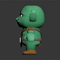 Green Goblin Game Movie Character With Big Ears Sharp Teeth Brown Straps And Shoes