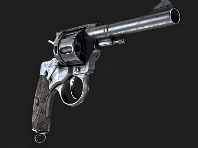 modern revolver pistol 3d model modern revolver pistol 3d model