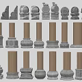 Chinese Style Pillar Foundation Pillar Stone Drum Pillar Foundation Stone Pillar Cornerstone Stone 3d model