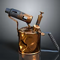Vintage Brass Metal Hardware Blowtorch Tool With Nozzle Handle For Workshop Use