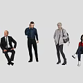 Many characters 3d model