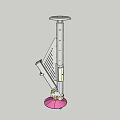 Portable Standing Heater With Adjustable Panel And Pink Base For Home Use