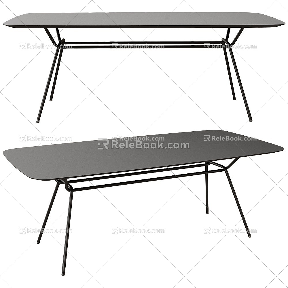 Strain Simple Dining Table 18 3d model