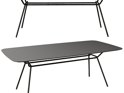 Strain Simple Dining Table 18 3d model