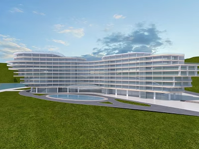 Modern Hotel Architecture Dongguan Hotel 3d model