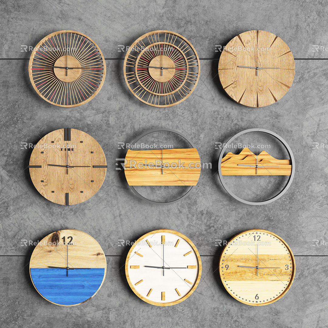 Nordic Clock Wall Clock 3d model