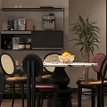 Middle Ancient Retro Home Restaurant Middle Ancient Style Restaurant Open Restaurant Retro Style Restaurant Middle Ancient Style Sideboard Middle Ancient Style Dining Table and Chair 3d model