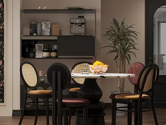 Middle Ancient Retro Home Restaurant Middle Ancient Style Restaurant Open Restaurant Retro Style Restaurant Middle Ancient Style Sideboard Middle Ancient Style Dining Table and Chair 3d model