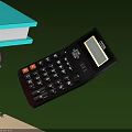 Black Electronic Calculator With Numeric Function Keys And Clear Display Screen