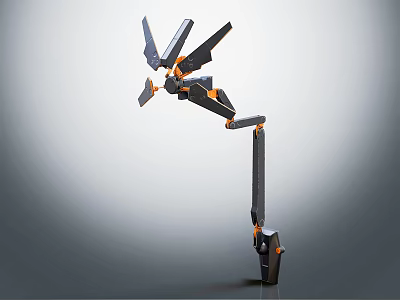 Smart Machine Robotic Arm With Multi Joint Flexible Structure For Industrial Tasks 3d model