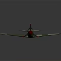 Camouflage Painted Model Airplane With Red Star Symbols Red Propeller And Tail Number 98