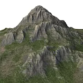 Scenic Mountain Landscape with Rocky Peaks Lush Green Vegetation and Natural Terrain