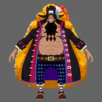One Piece Black Beard Modern Animation Movie One Piece Black Beard Pirates Four Emperors 3d model