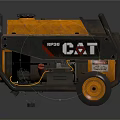 CAT Portable Generator With Orange Black Design And Wheels For Outdoor Use