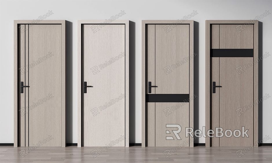 Modern swing door single door model