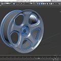 Silver Automotive Tire Wheel Rim With Five Spoke Design And Metallic Finish