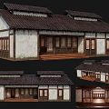 Ancient Chinese Architecture With Traditional Roof Wooden Doors And Tile Details