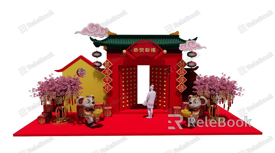 New Chinese Style Beautiful Chen Landscape Tree model