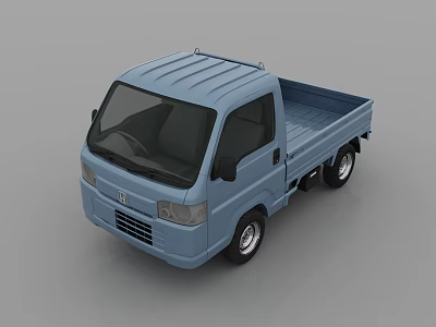 Honda Blue Single Cab Compact Truck With Open Bed And Sleek Exterior Design 3d model