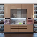 Modern Cabinet Electrical Appliances High Cabinet Water Bar Cabinet 3d model