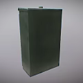 Green Metal Industrial Control Cabinet With Lockable Door And Ventilation Grille