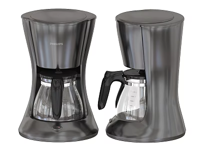 Modern Philips Coffee Makers As Essential Kitchen Appliances With Glass Carafe 3d model