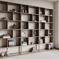 New Chinese Bookshelf Storage Rack 3d model