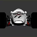Honda White Race Car With Red Circular Logo And Number 11