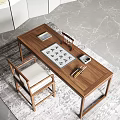 Tea Room Tea-making Table and Chair Combination Large Board Table Kung Fu Tea Table Tea Table Tea Table Tea smothering Tea-making Table Balcony Tea Table 3d model