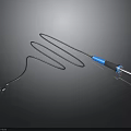 Professional Electric Soldering Iron With Blue Handle Black Cord And Metal Tip For Electronics Repair