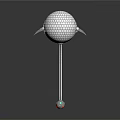 Shiny Mirrored Disco Ball With Metal Pole Wing Decorations And Colorful Base