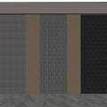 Modern Wall Paneling With Diverse Textures And Wooden Frames 3d model