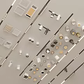 Modern spotlight downlight magnetic attraction lamp track lamp 3d model