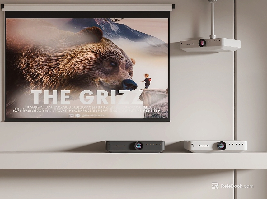 Projection Monitoring System With Indoor Display Equipment 3d model 