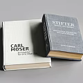Open Books With Illustrations Stacked Hardcover Volumes And Inner Pages On Gray Background