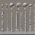 Ornamental Baluster Collection Featuring Various Shapes And Decorative Designs For Railings