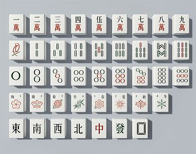 Modern Mahjong 3d model