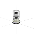 Efficient Household Electric Heater with Metal Mesh Cover and White Base for Home Use