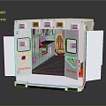 White Ambulance Rear View With Open Doors And Interior Medical Equipment Seats