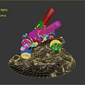 Space Exploration Rover Equipped With Scientific Instruments On Rocky Planetary Surface