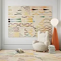 Modern Memphis Style Carpet 3d model