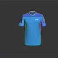 Stylish Blue T Shirt With V Neck Short Sleeves And Casual Design