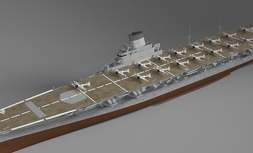 World War II aircraft carrier 3d model