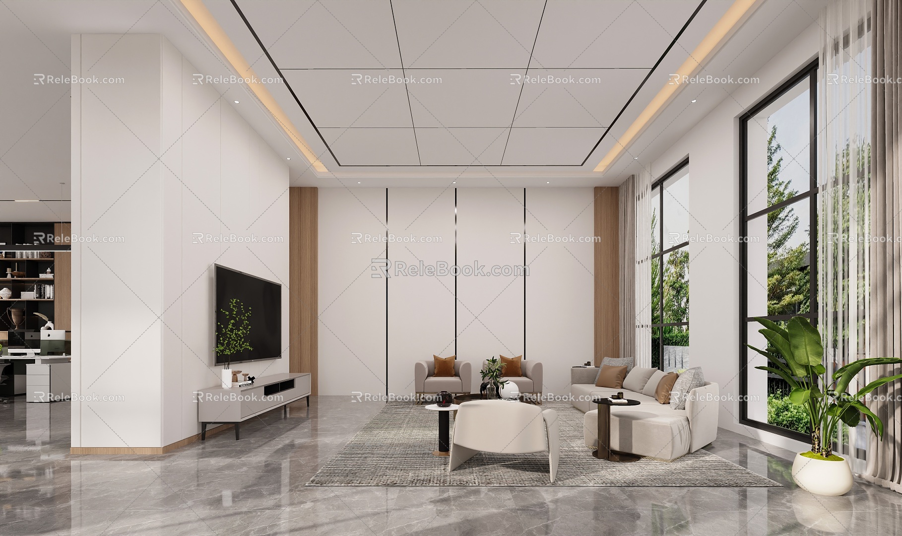 Hyundai Company Reception Area 3d model