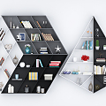 Geometric Bookshelf Modern Bookshelf 3d model