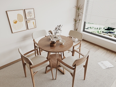 Modern Solid Wood Casual Tables and Chairs model