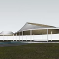 Modern Corridor Frame Curve Corridor Frame Curve Landscape Structure Curve Restaurant Post Station Curve Exhibition Center 3d model